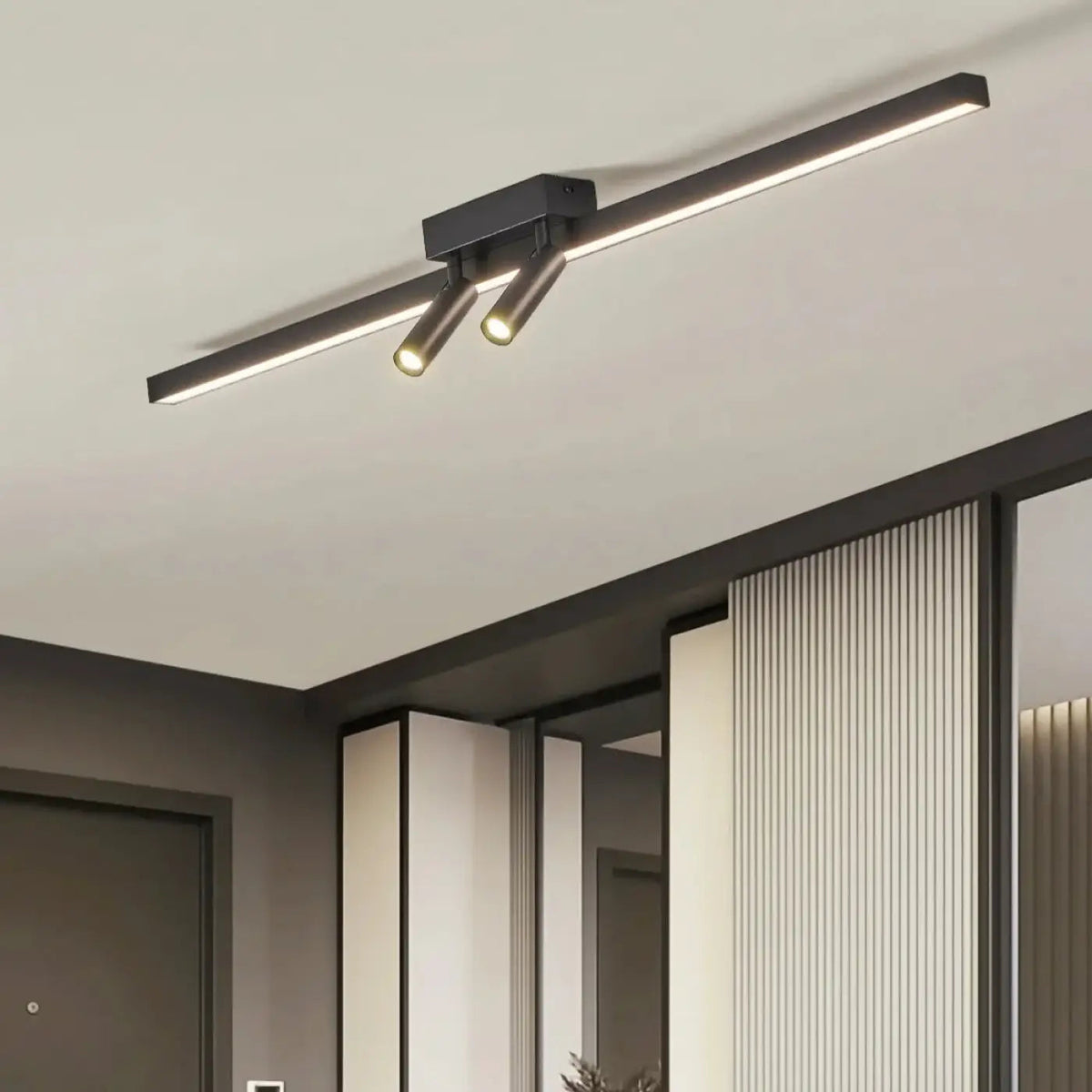 Lampa sufitowa plafon czarna
