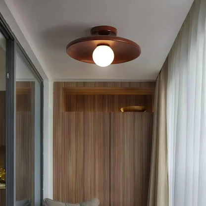 Lampa sufitowa plafon drewno do salonu