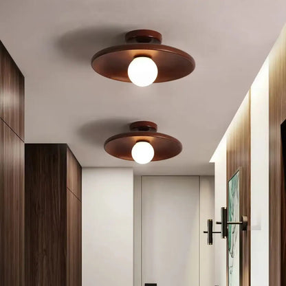Lampa sufitowa plafon drewno do sypialni