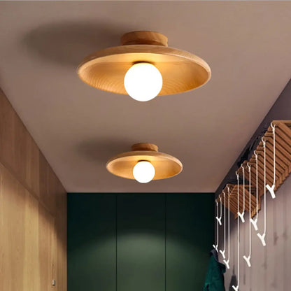 Lampa sufitowa plafon drewno do jadalni