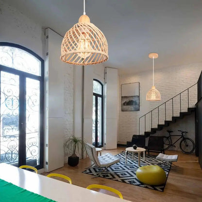 Lampa sufitowa wisząca drewniana | Umbetta