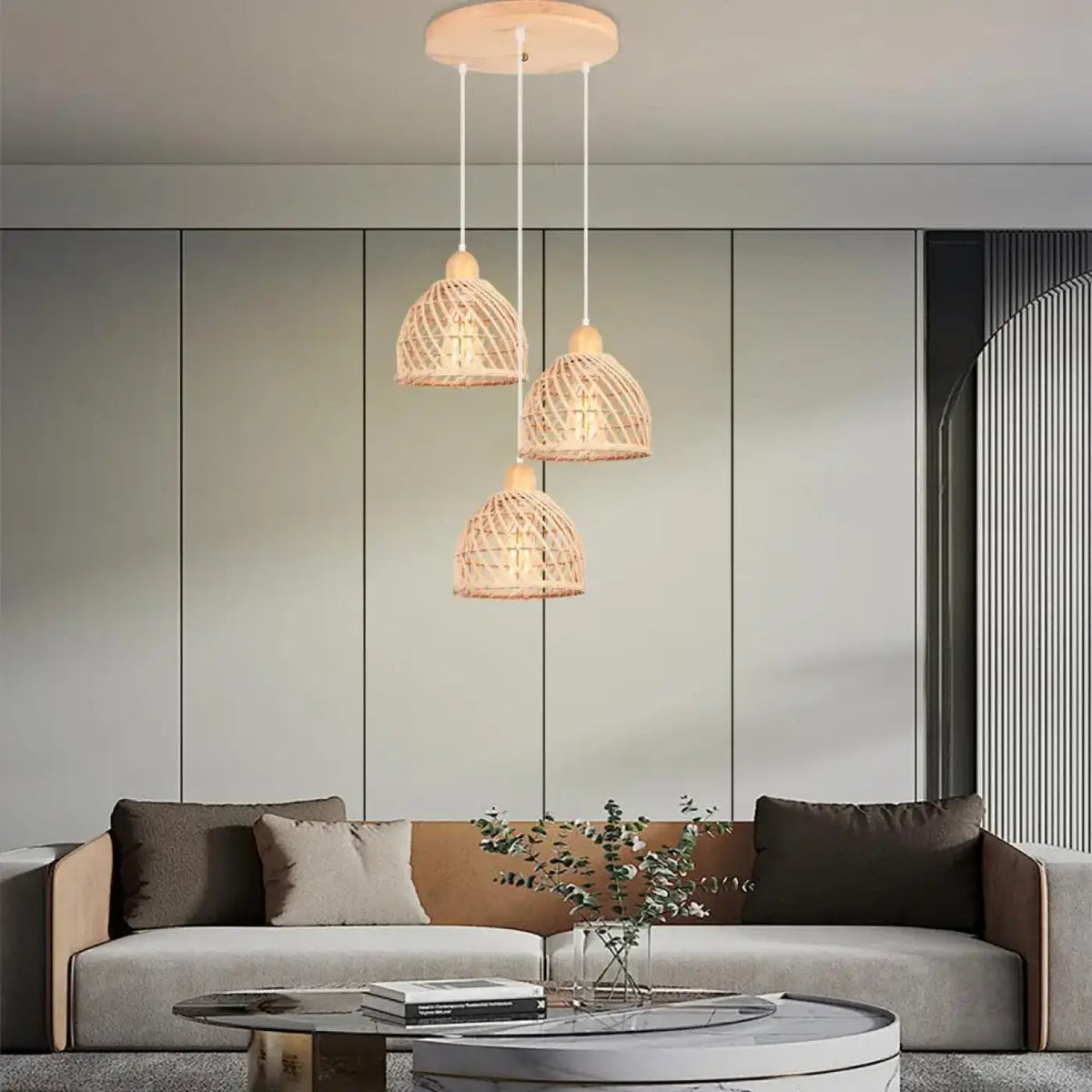 Lampa sufitowa wisząca drewniana | Umbetta