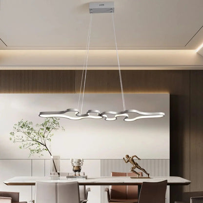 Lampa wisząca aluminiowa akrylowa falowana | Faelessa