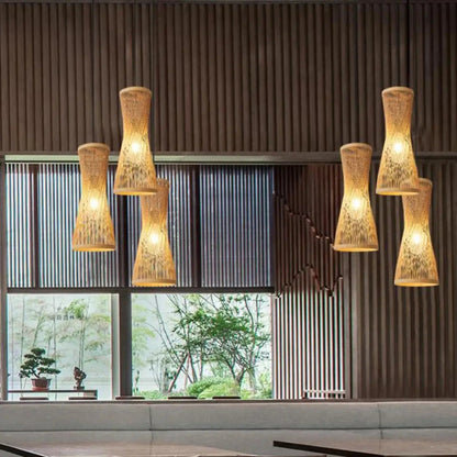Lampa wisząca bambusowa naturalna | Gemmisa
