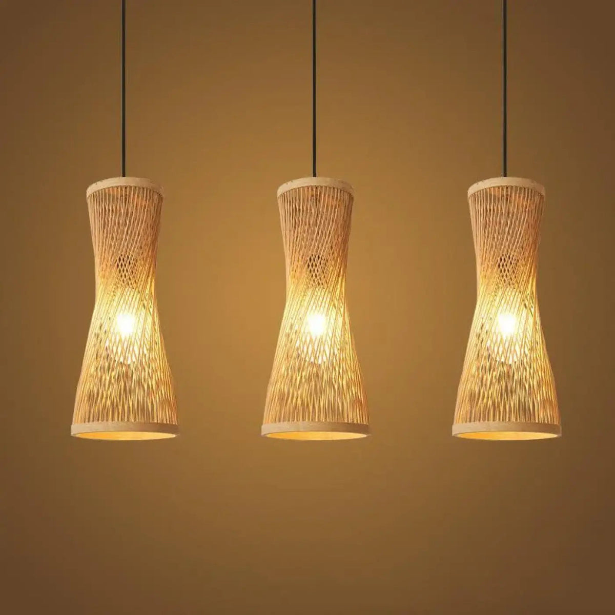 Lampa wisząca bambusowa naturalna | Gemmisa