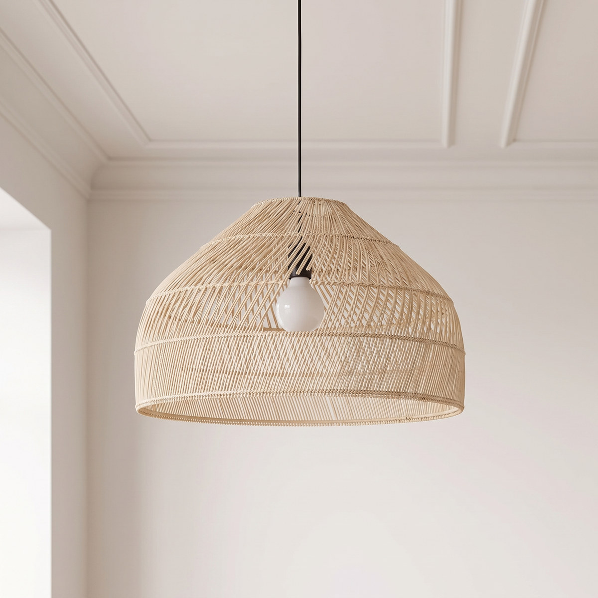 Lampa wisząca beżowa | Isolina
