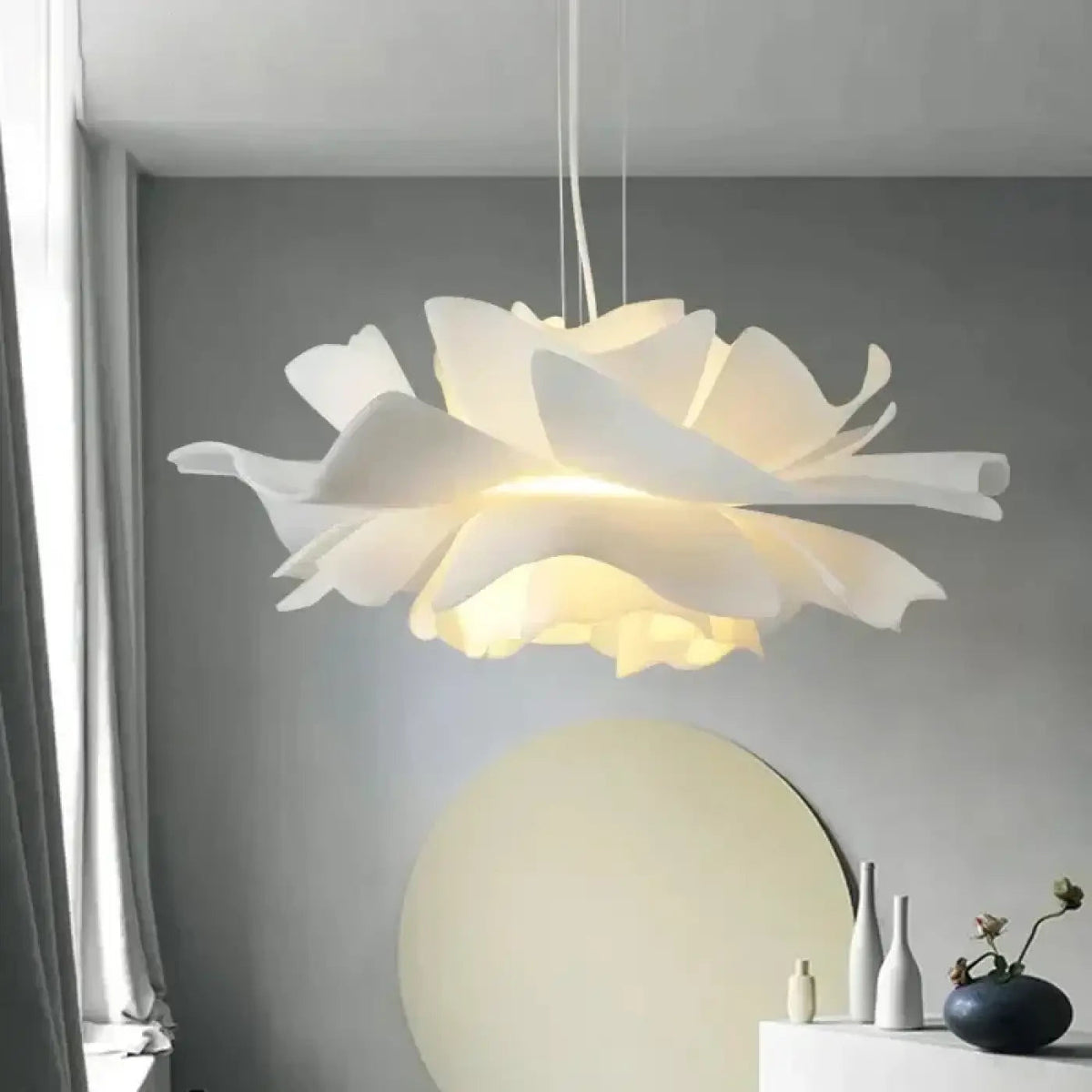 Lampa wisząca biały kwiat | Umbisa