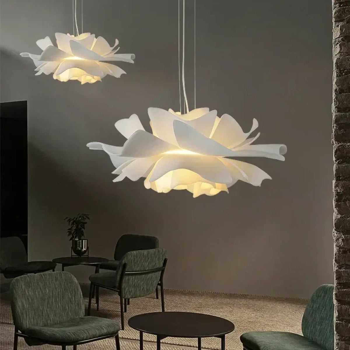 Lampa wisząca biały kwiat | Umbisa