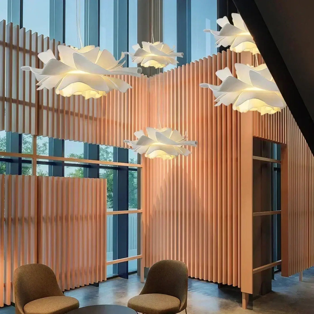 Lampa wisząca biały kwiat | Umbisa