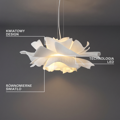 Lampa wisząca biały kwiat | Umbisa
