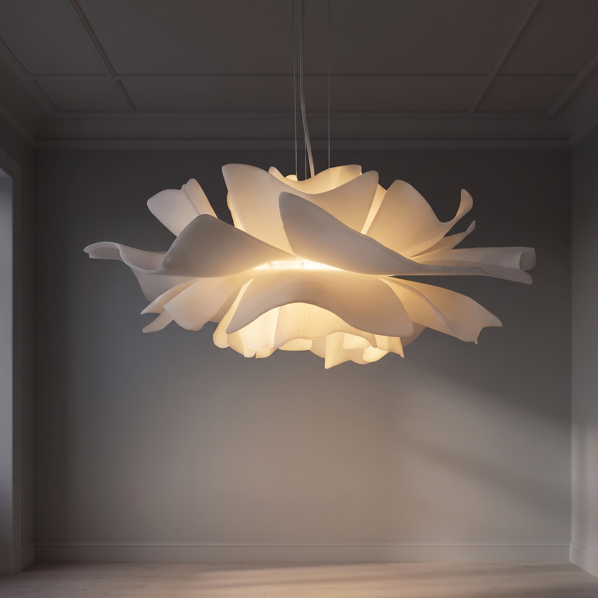 Lampa wisząca biały kwiat | Umbisa
