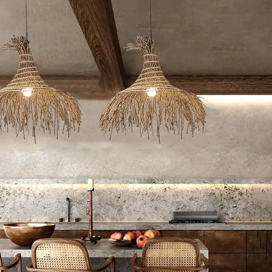 Lampa wisząca boho elegancka naturalna | Magnicia