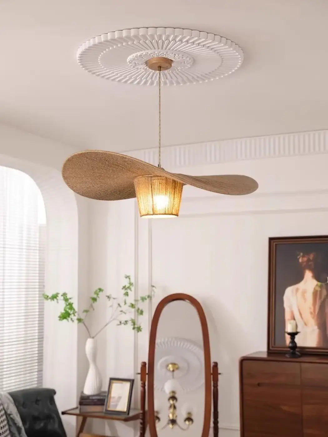 Lampa wisząca boho rattan | Verdita
