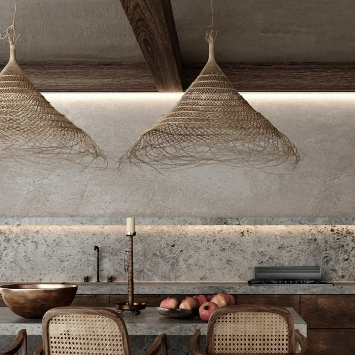 Lampa wisząca boho stożkowa | Vivora