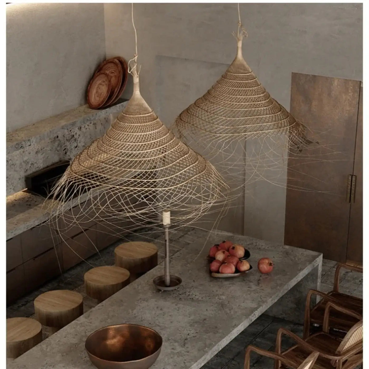 Lampa wisząca boho stożkowa | Vivora