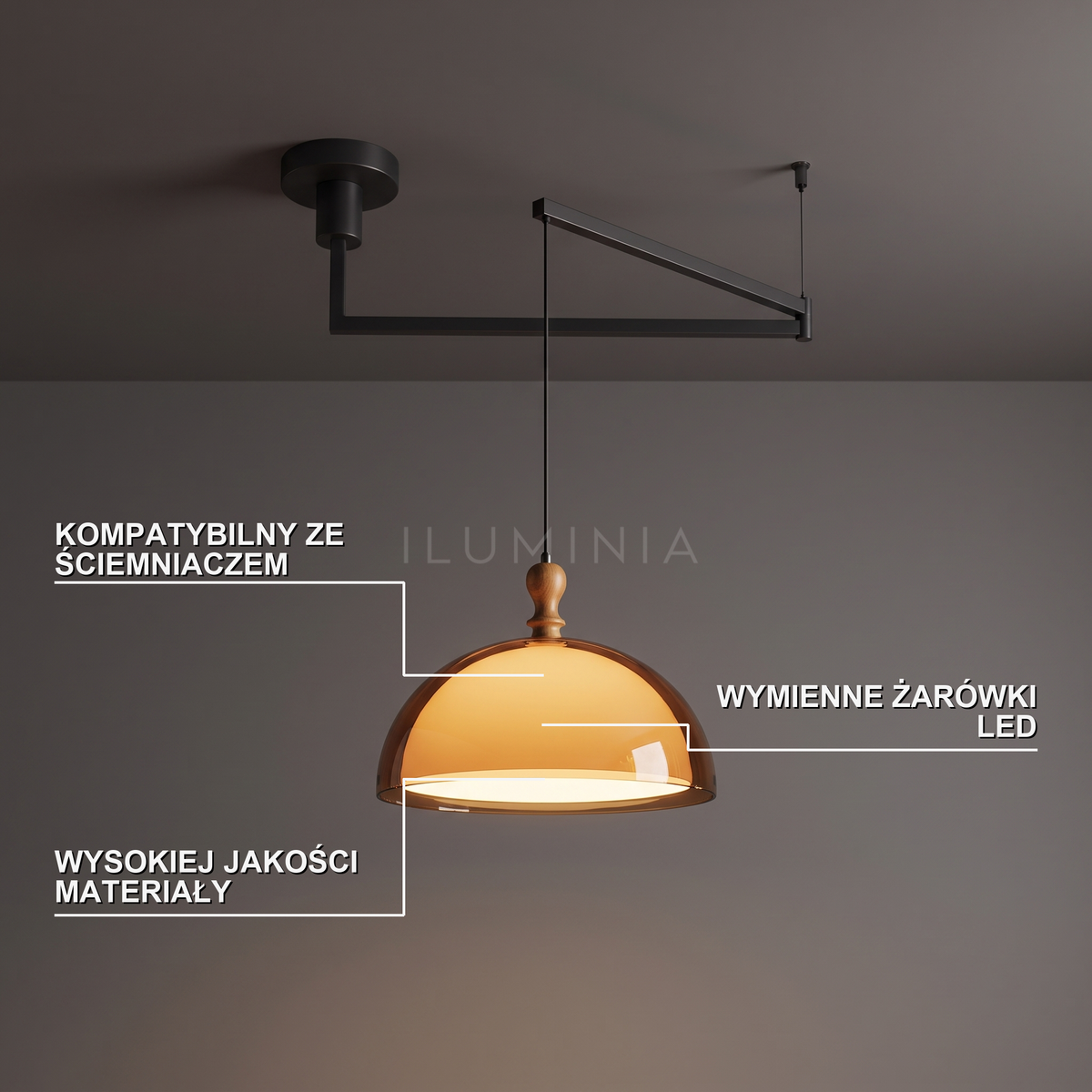 Lampa wisząca bursztynowa | Ramanta