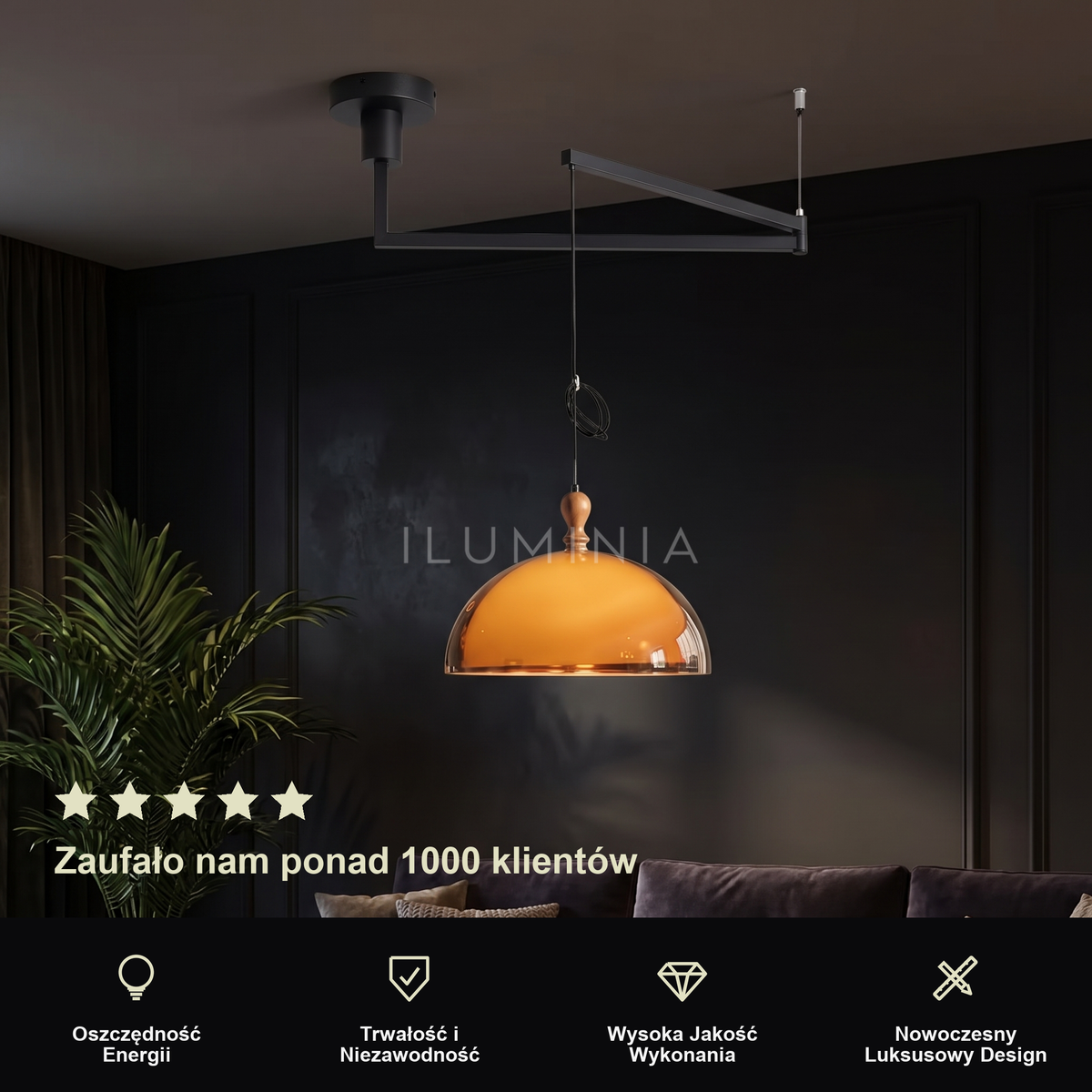 Lampa wisząca bursztynowa | Ramanta
