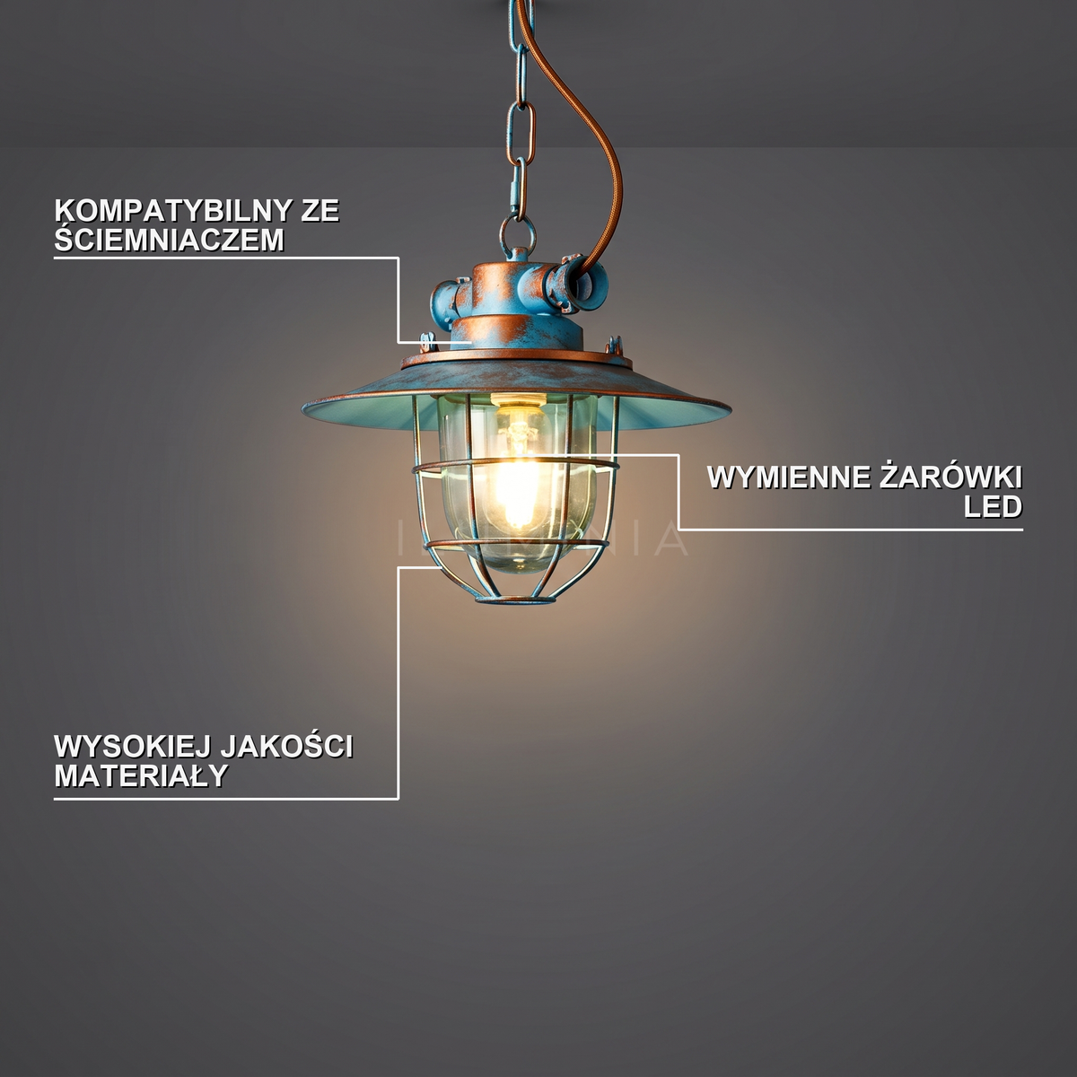 Lampa wisząca cage | Lunoria