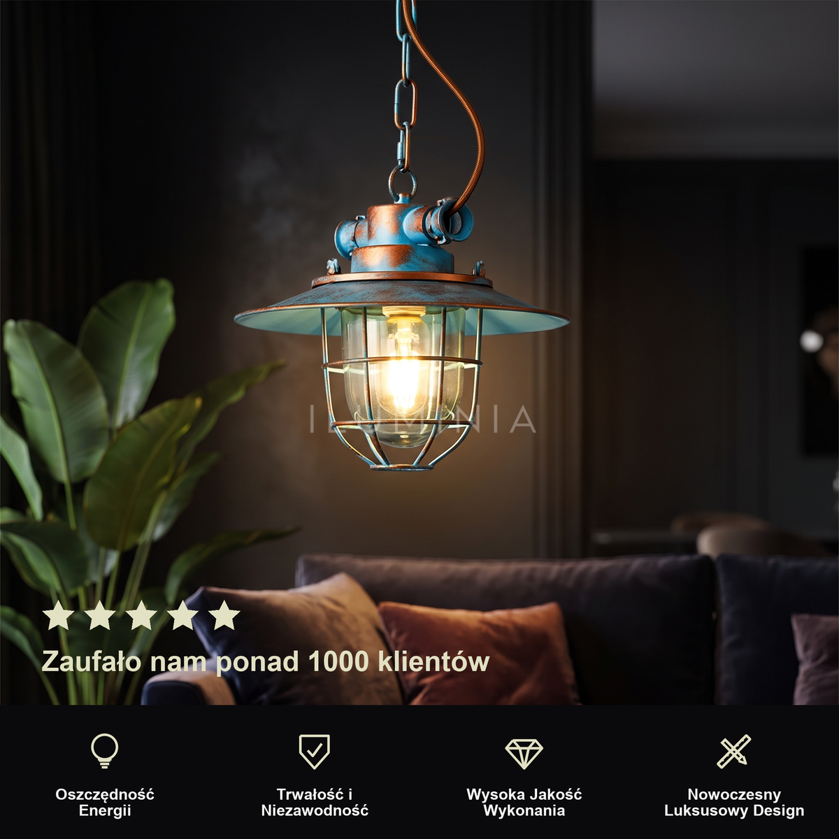 Lampa wisząca cage | Lunoria
