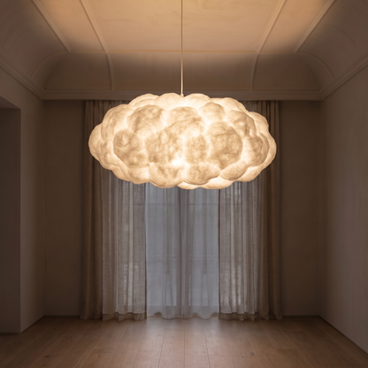 Lampa wisząca chmurka | Fabriosa – zapalone światło