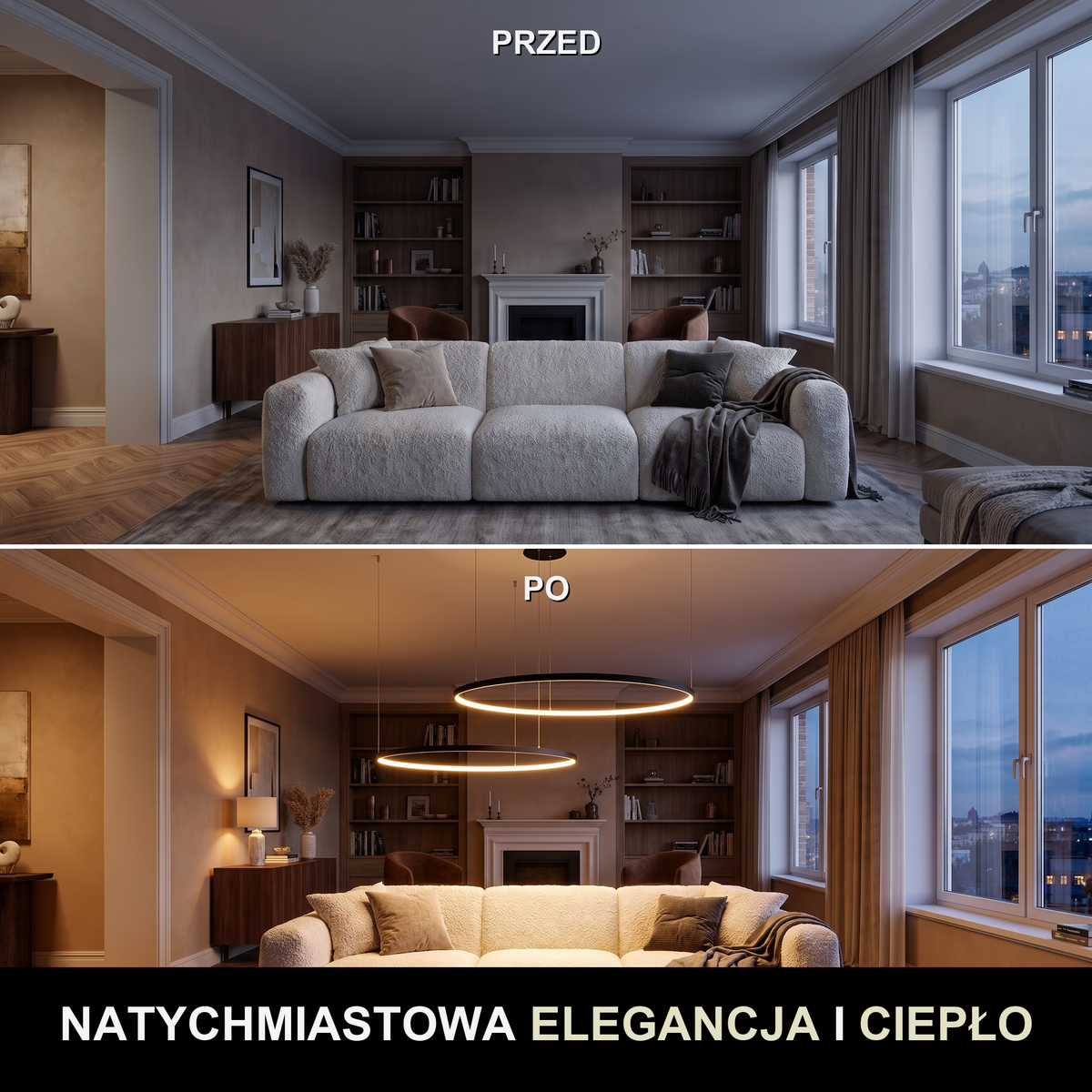 Lampa wisząca circle | Ravampa – przed i po