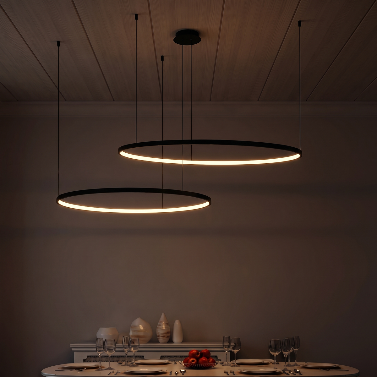 Lampa wisząca circle | Ravampa – zapalone światło