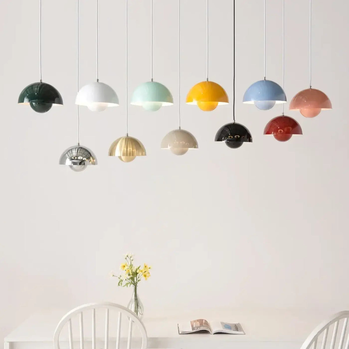 Lampa wisząca czarna biała | Adrita