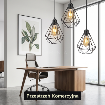 Lampa wisząca czarna geometryczna | Veranta