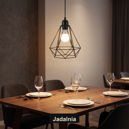Lampa wisząca czarna geometryczna | Veranta