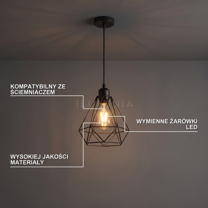 Lampa wisząca czarna geometryczna | Veranta