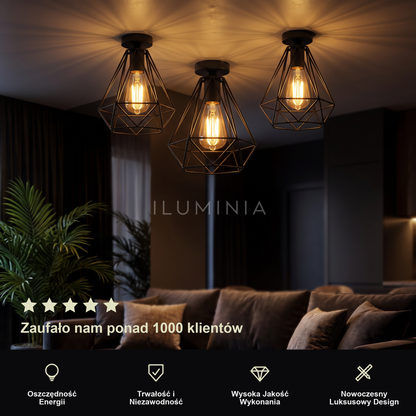 Lampa wisząca czarna geometryczna | Veranta