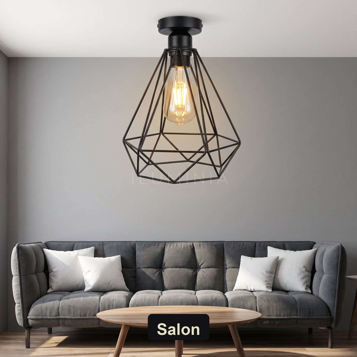Lampa wisząca czarna geometryczna | Veranta