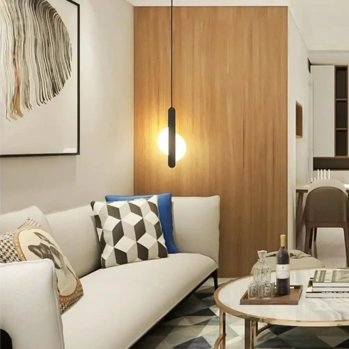 Lampa wisząca czarna na korytarz | Corampa