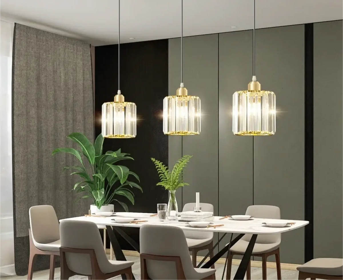 Lampa wisząca czarna z kryształkami | Vintisa