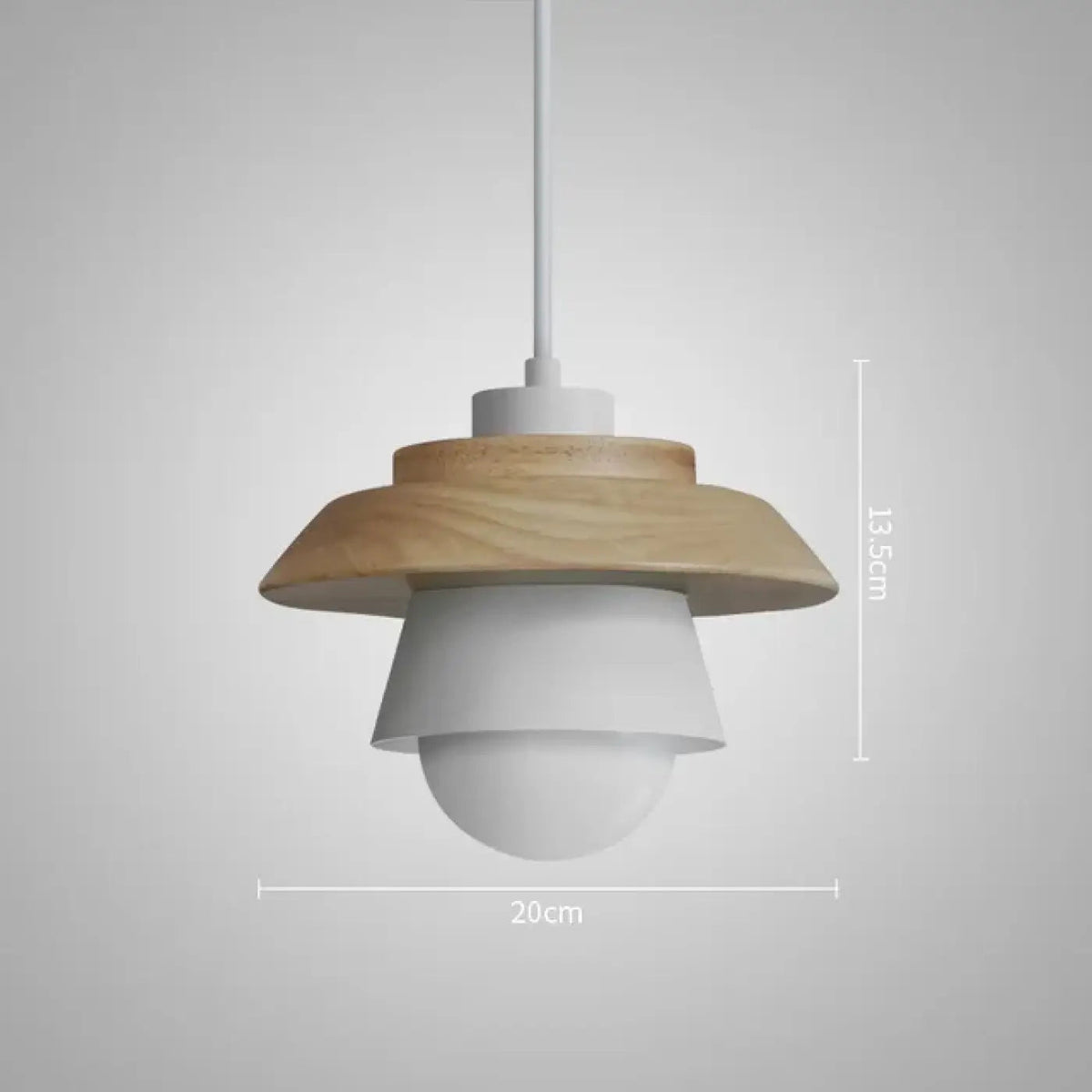 Lampa wisząca czarno drewniana | Gravicia