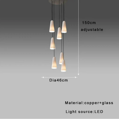 Lampa wisząca czarno miedziana | Santelia