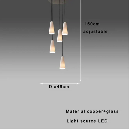 Lampa wisząca czarno miedziana | Santelia