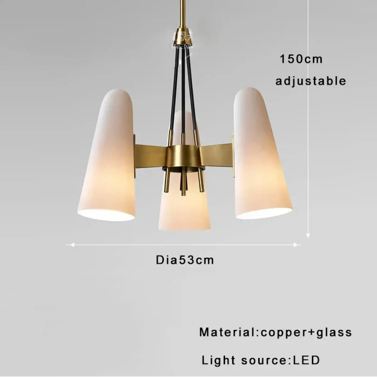 Lampa wisząca czarno miedziana | Santelia