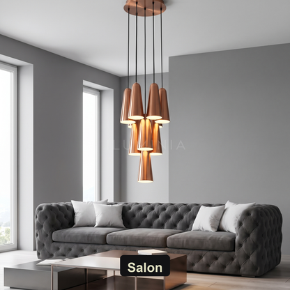 Lampa wisząca czarno miedziana | Santelia