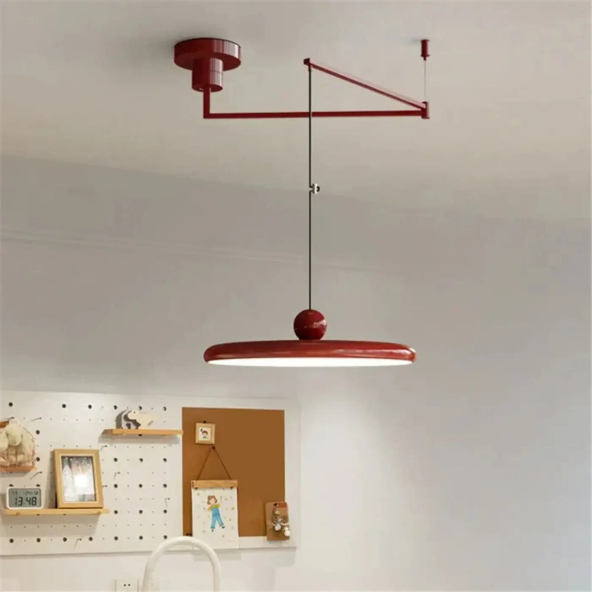 Lampa wisząca czerwona do kuchni | Leonuna