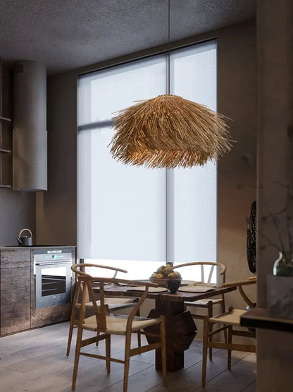 Lampa wisząca designerska naturalna rattan | Primella
