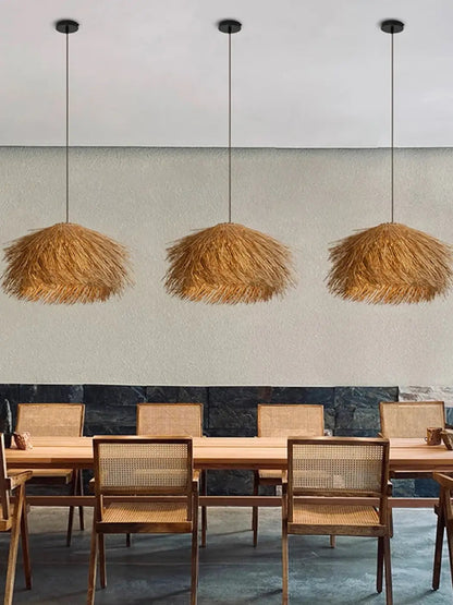 Lampa wisząca designerska naturalna rattan | Primella