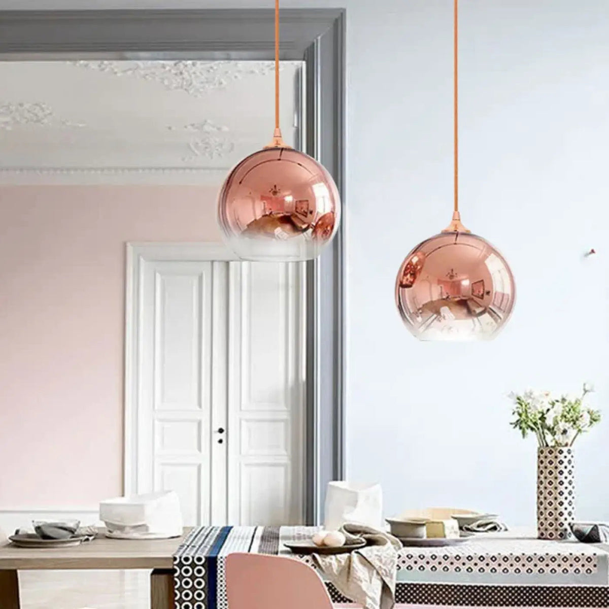 Lampa wisząca do kuchni srebrna | Calesca