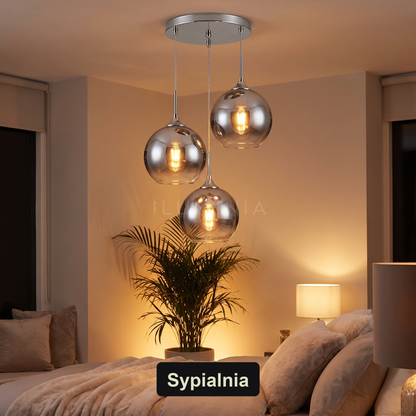 Lampa wisząca do kuchni srebrna | Calesca