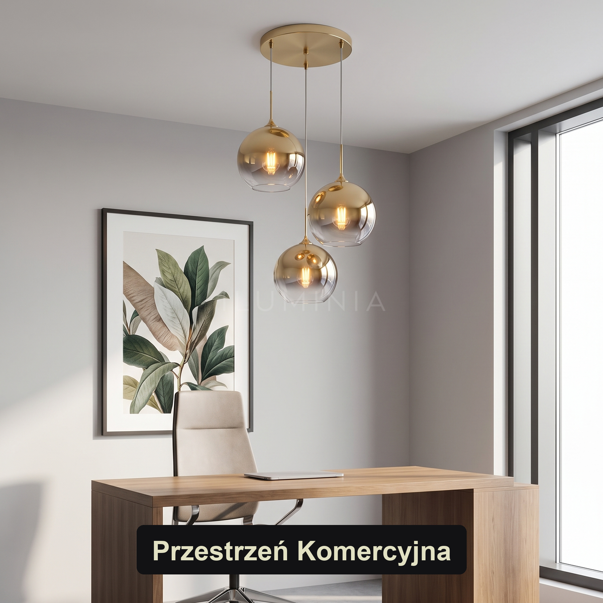 Lampa wisząca do kuchni srebrna | Calesca