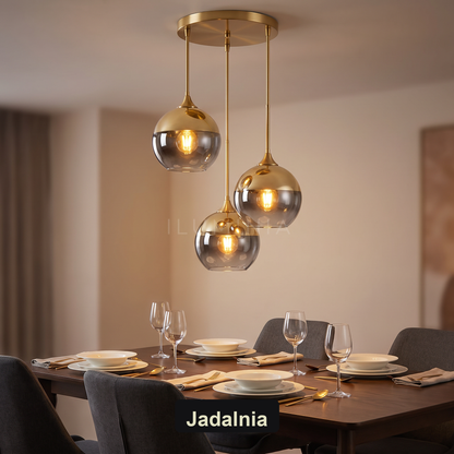 Lampa wisząca do kuchni srebrna | Calesca