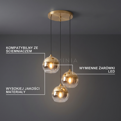 Lampa wisząca do kuchni srebrna | Calesca