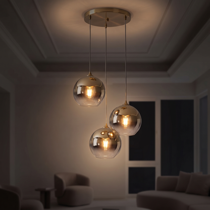 Lampa wisząca do kuchni srebrna | Calesca