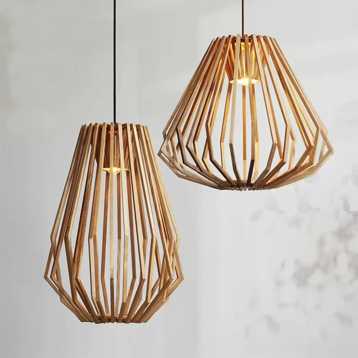 Lampa wisząca drewniana belka | Della