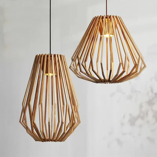 Lampa wisząca drewniana belka | Della
